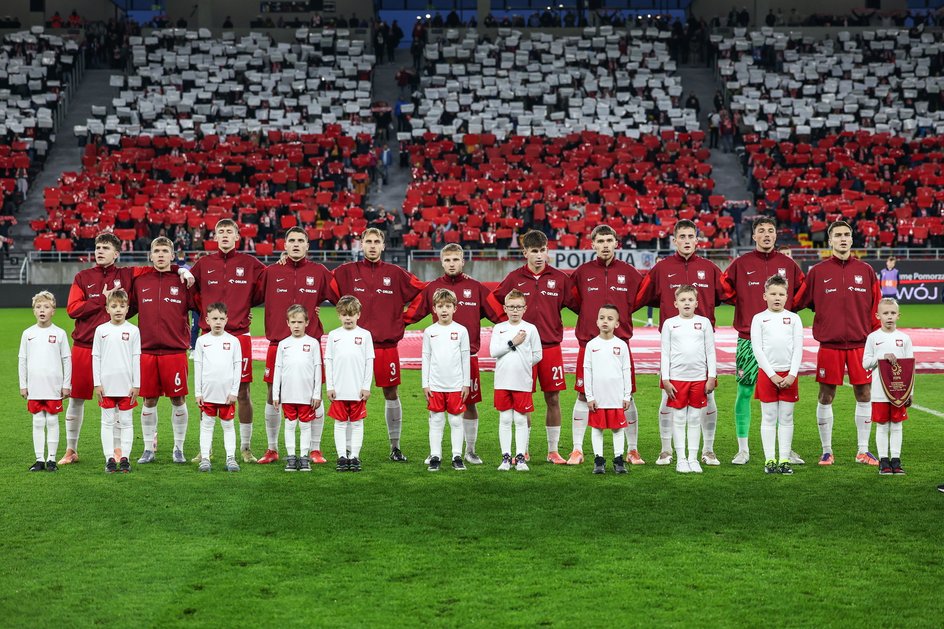 Młodzieżowa reprezentacja Polski przed meczem z Włochami w Szczecinie