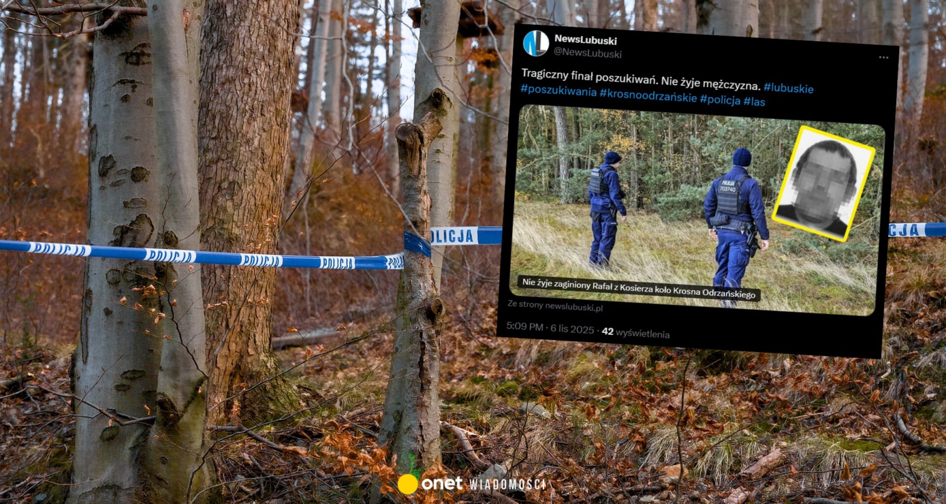 Tragiczny finał grzybobrania w Lubuskiem. Nie żyje 43-letni mężczyzna