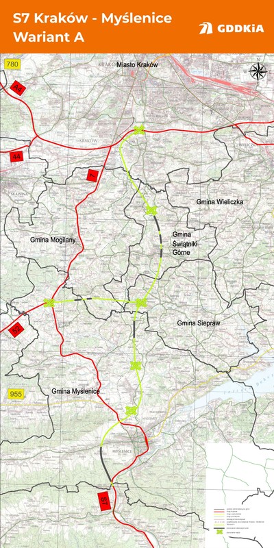 S7 Kraków-Myślenice. Wariant A