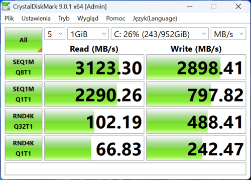 NinKear N16 Pro 2025 wydajność dysku