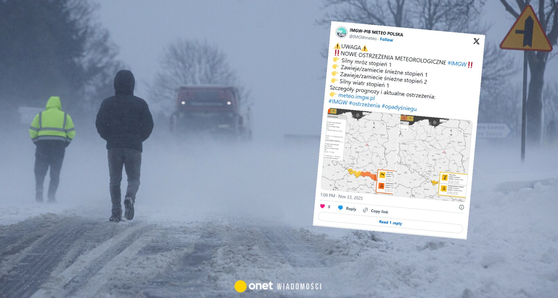 Tęgi mróz i zamiecie śnieżne. IMGW wydał ostrzeżenia drugiego stopnia