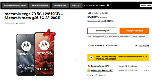 Motorola Edge 70 + Motorola Moto G35