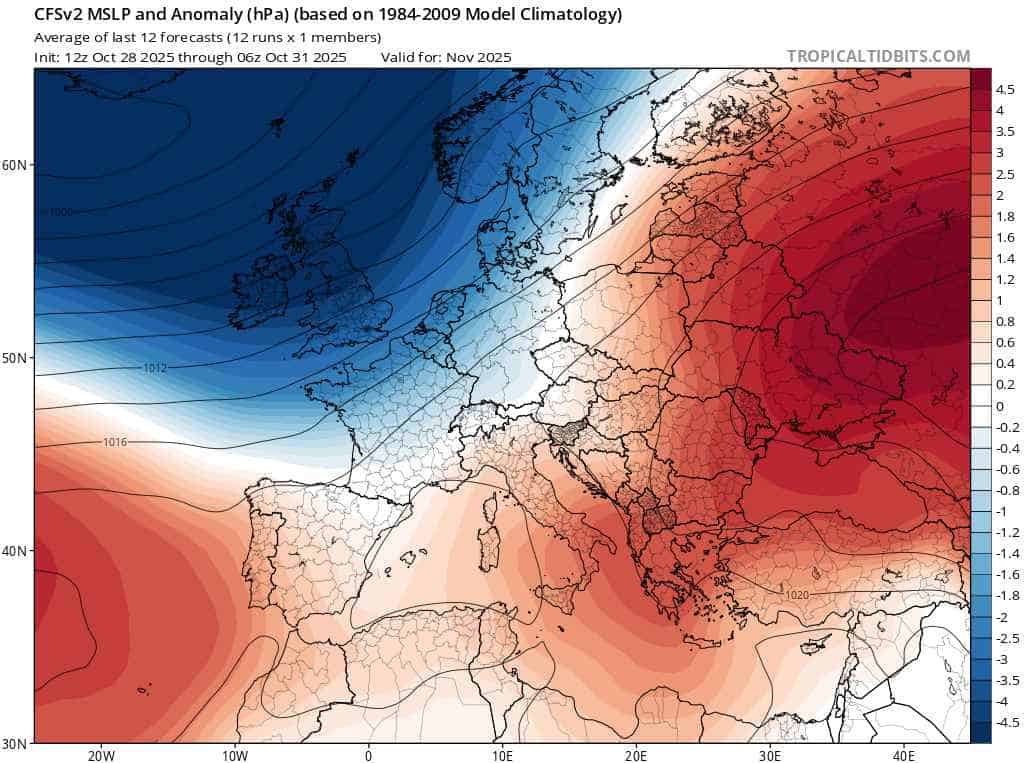 pogoda długoterminowa na listopad 2025 r.