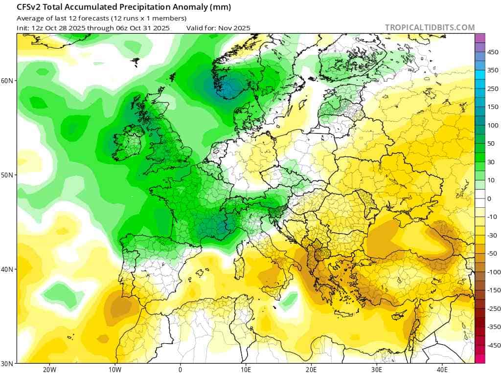 pogoda i anomalia opadów