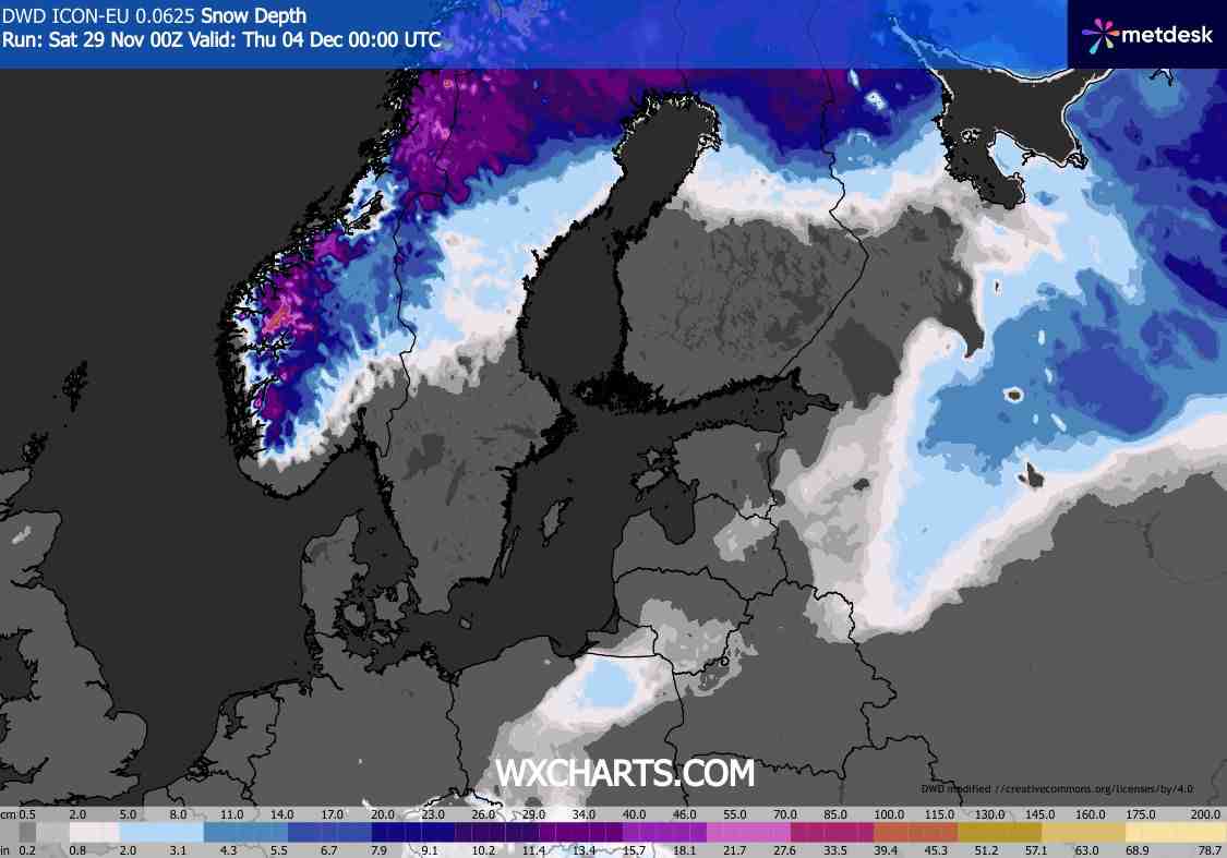silne załamanie pogody w Europie i śnieżyce