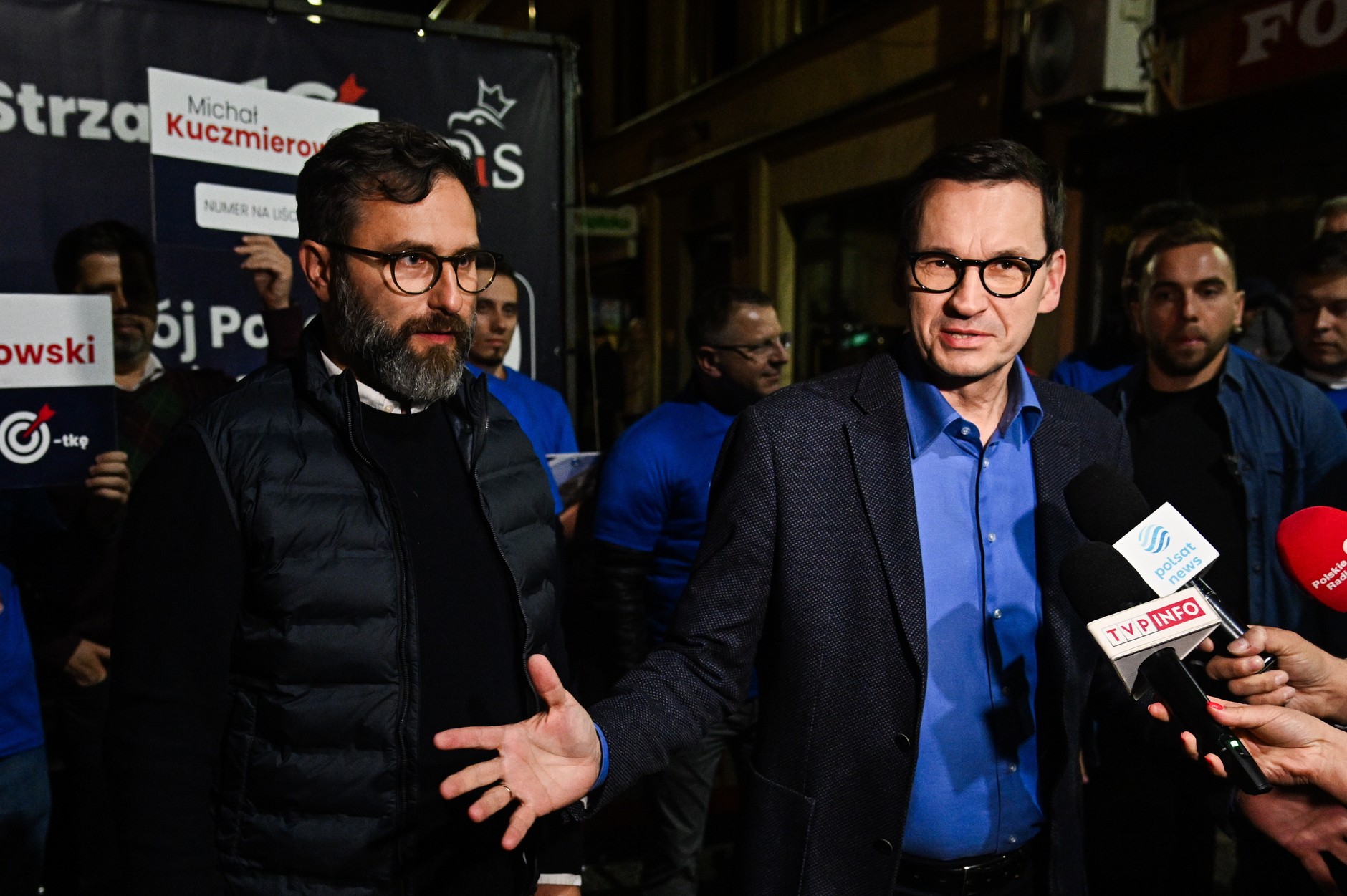 Michał Kuczmierowski i Mateusz Morawiecki, 13.10.2023