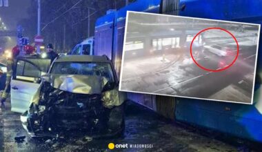 Dramatyczny pościg we Wrocławiu. Uciekał przed policją, wbił się w tramwaj