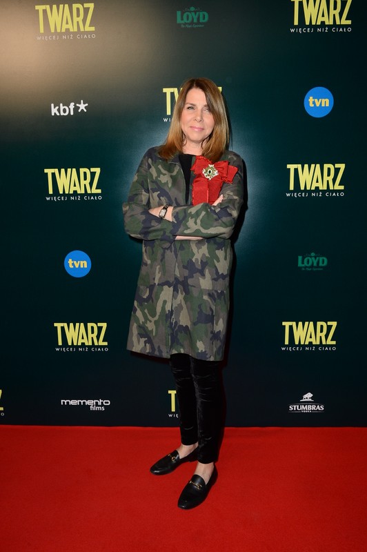 Katarzyna Kolenda Zaleska na premierze filmu "Twarz"