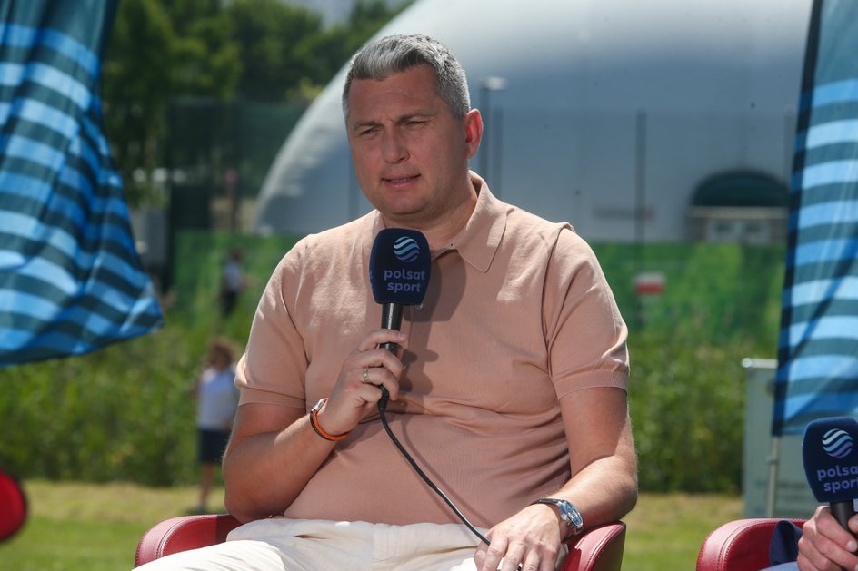 Radosław Piesiewicz w telewizji Polsat Sport podczas Pikniku Olimpijskiego