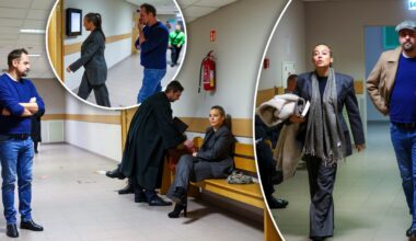 Anna Mucha sądzi się ze Smaszcz. Jej zachowanie na korytarzu mówi wszystko