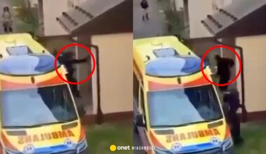 Zabił matkę i rzucił się na mundurowych z maczetą. Dramatyczne nagranie z Sanoka