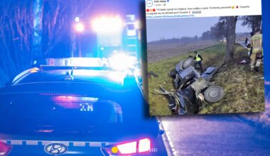 Audi wjechało w drzewo koło Iławy. 19-latek nie żyje, 18-latka walczy o życie