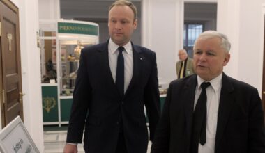 Marcin Mastalerek i Jarosław Kaczyński w 2014 r.