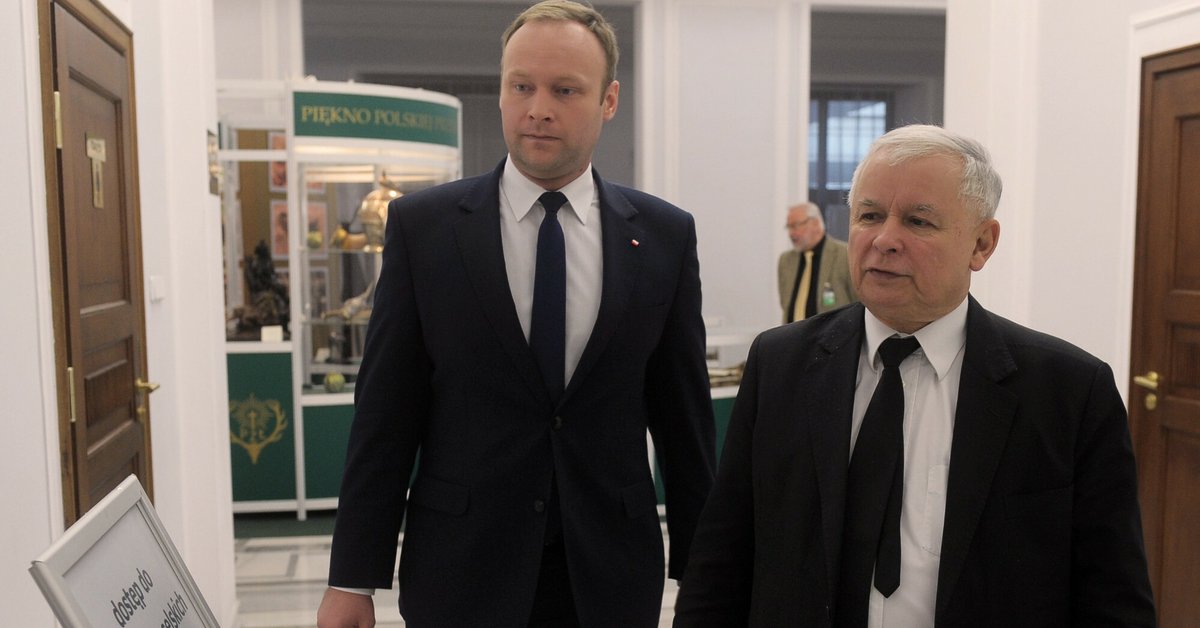 Marcin Mastalerek i Jarosław Kaczyński w 2014 r.