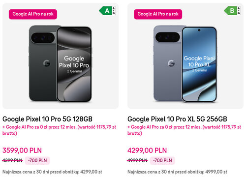 Pixel 10 Pro i Pixel 10 Pro XL