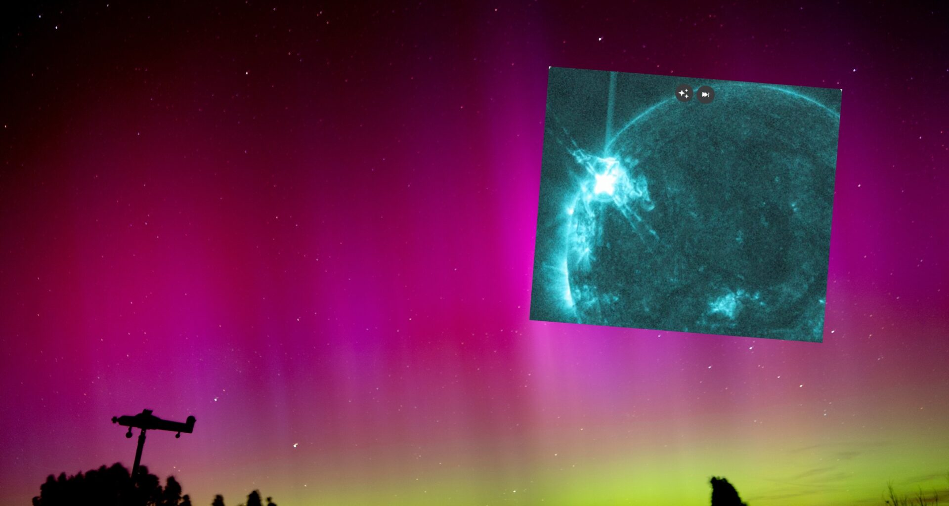 Alert zorzowy nad Polską. (screen: Facebook/Z głową w gwiazdach)