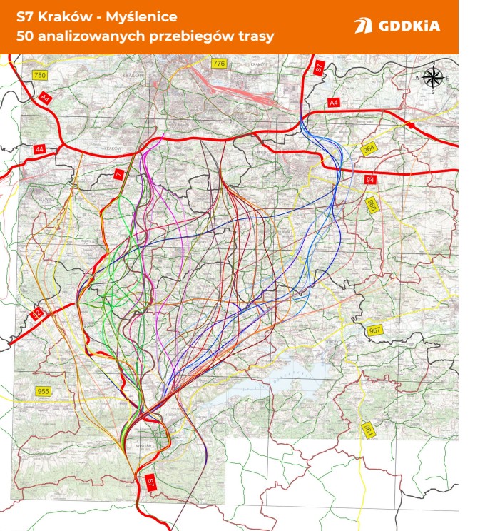 50 analizowanych przebiegów trasy. Zaledwie sześć z nich wzięto pod uwagę