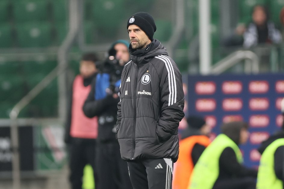 Trener Legii Inaki Astiz podczas meczu z Lechią