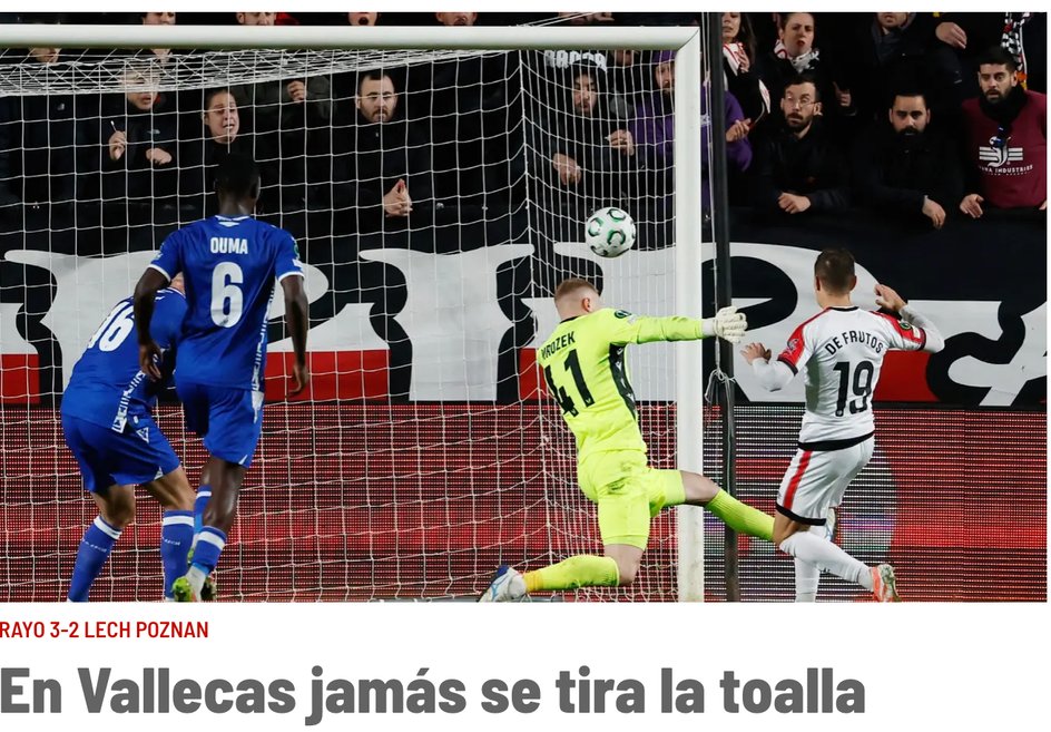 Tytuł relacji z meczu na stronie dziennika "Marca"