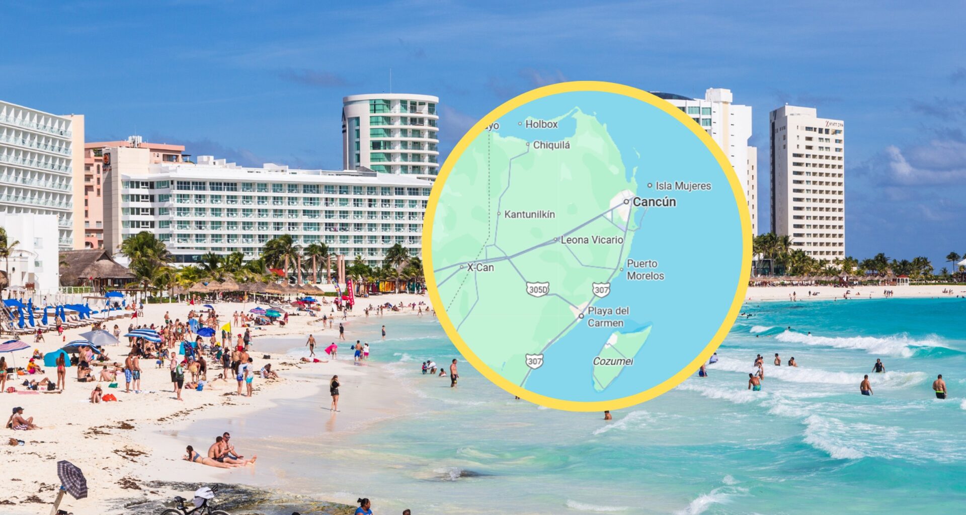 Dramat niedaleko Cancun. Odkryto 16 ciał zalanych cementem (fot. screen: google.com/maps)