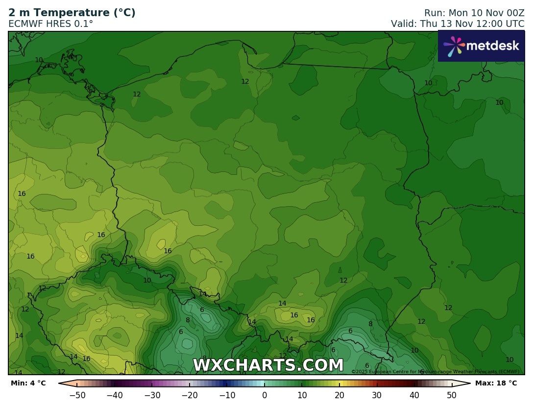 W czwartek na południu zrobi się wyjątkowo ciepło