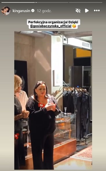 Screeny z instagramowej relacji Kingi Rusin