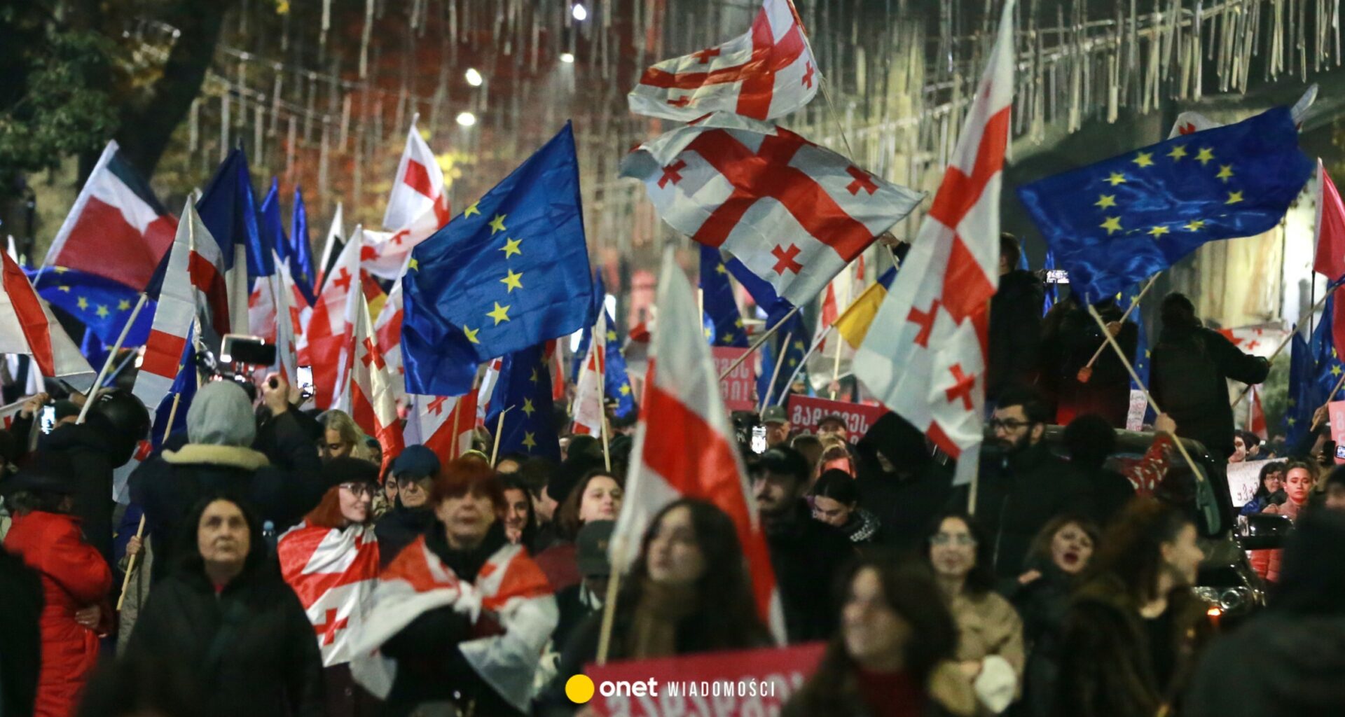 Masowe protesty w Tbilisi. "Gruzja należy do Europy"