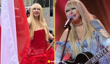 Maryla Rodowicz zaskoczyła czerwoną stylizacją. Uwagę zwraca spódnica