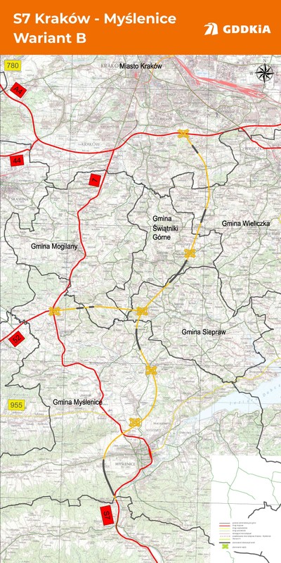 S7 Kraków-Myślenice. Wariant B