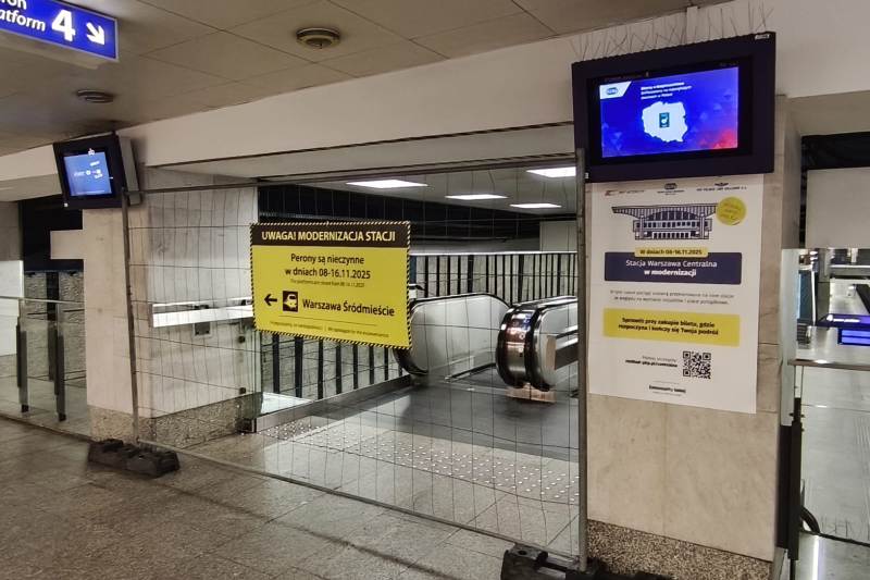 Ruszyła budowa trapezu rozjazdowego na stacji Warszawa Centralna