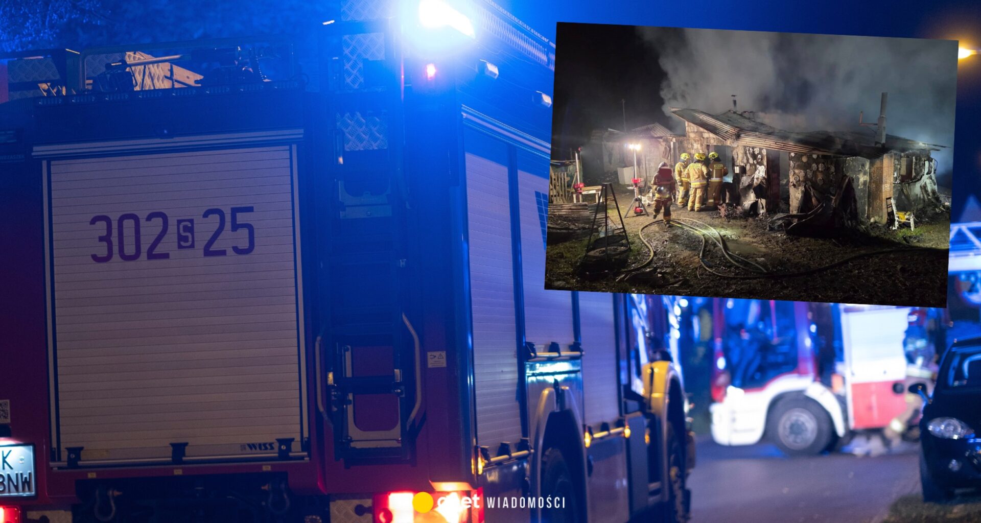 Tragiczna noc w Krosnej. Jedna osoba nie żyje, trzy są w szpitalu