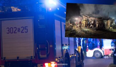 Tragiczna noc w Krosnej. Jedna osoba nie żyje, trzy są w szpitalu