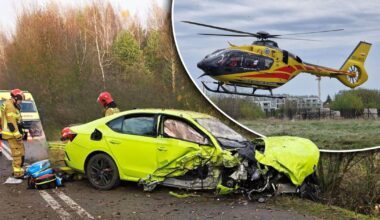 wypadek na łuku drogi. Trzy osoby w szpitalu, śledztwo trwa