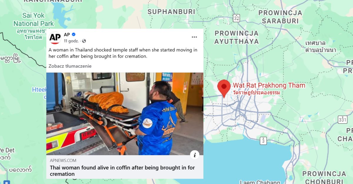 Tajlandka zaczęła ruszać się w trumnie przed kremacją. "Usłyszeliśmy pukanie"