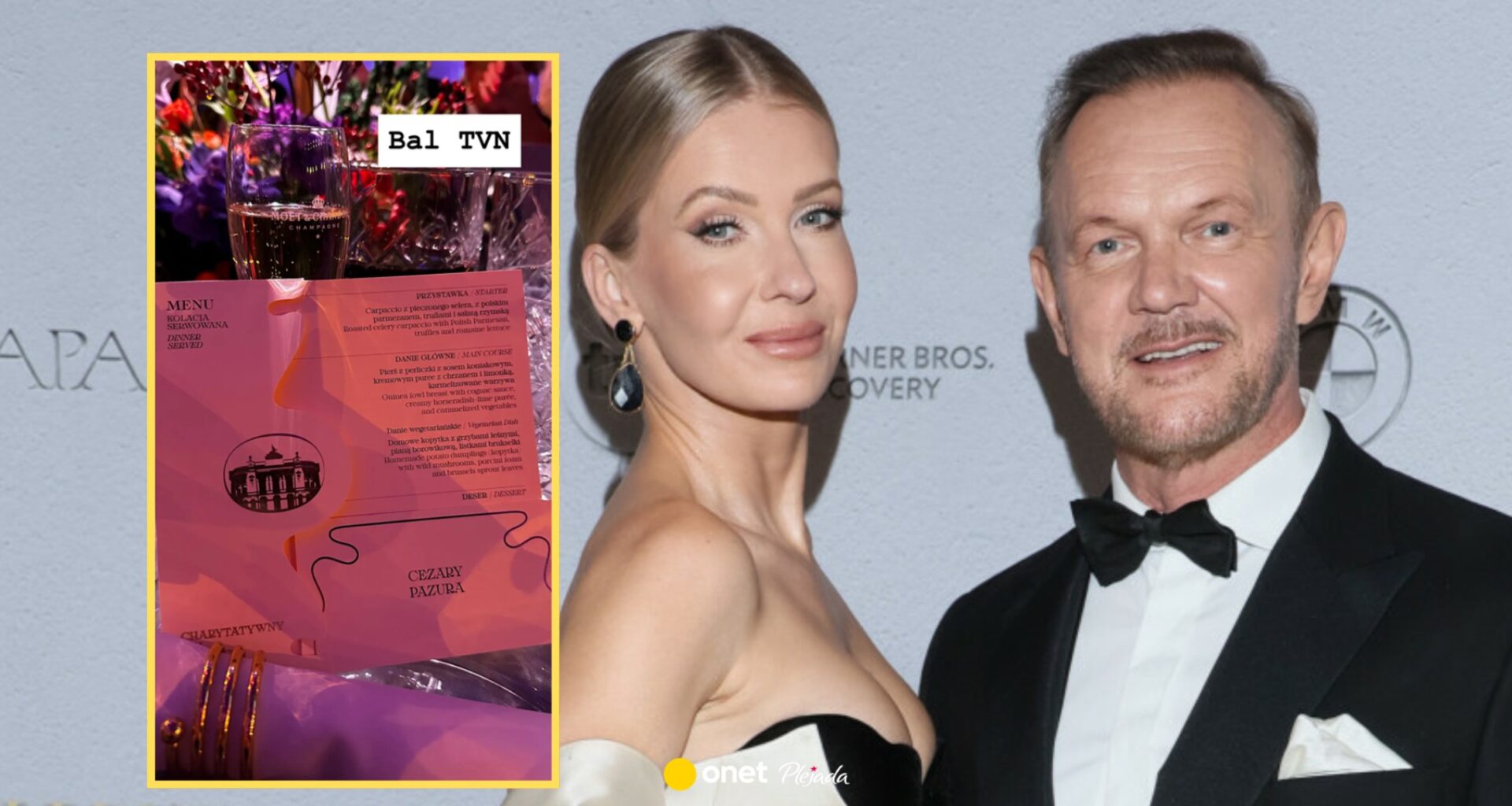 Cezary i Edyta Pazurowie na Balu TVN. Aktor ujawnił luksusowe menu
