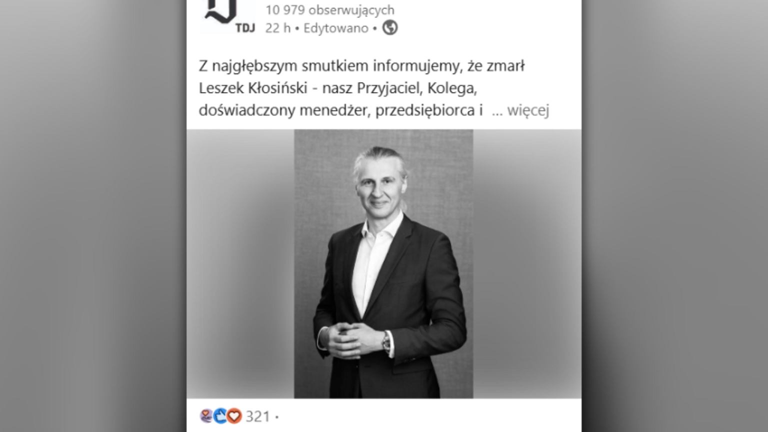 Nie żyje Leszek Kłosiński. Były szef Oceanic zginął podczas wakacji