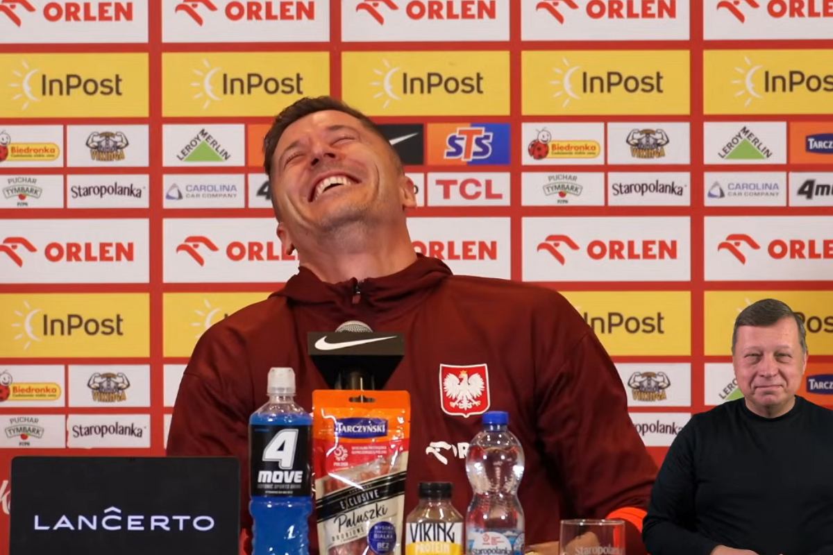 Lewandowski aż pękał ze śmiechu. Wszystko przez to jedno pytanie Reprezentacja Polski