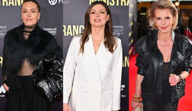 Lamparska na premierze postawi³a na ciekawy detal. Racewicz w czerni to klasa sama w sobie