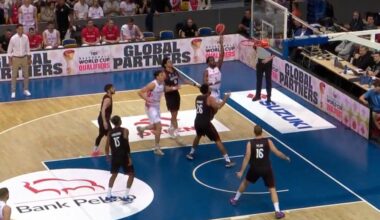 Jerrick Harding podczas meczu Polska - Austria