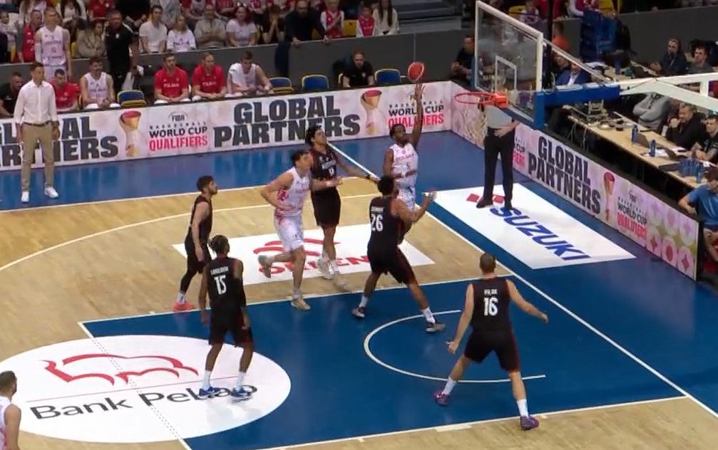 Jerrick Harding podczas meczu Polska - Austria