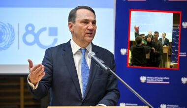 Incydent w trakcie wystąpienia ministra Sikorskiego. Jest wideo. Szef MSZ odpowiada