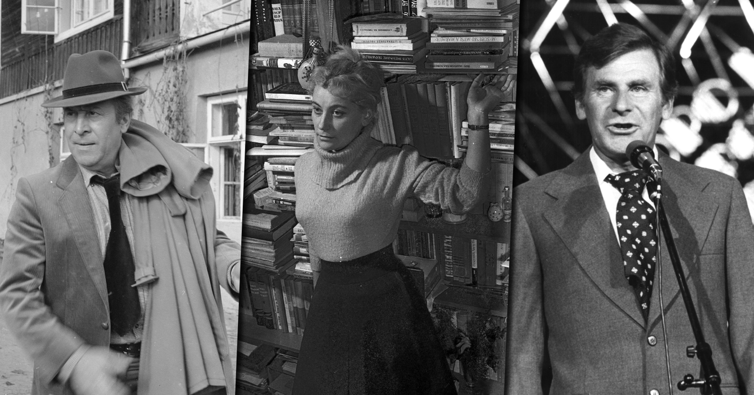 Leon Niemczyk (fot. Narodowe Archiwum Cyfrowe/Archiwum fotograficzne Lecha Zielaskowskiego), Barbara Horawianka, Wiesław Gołas