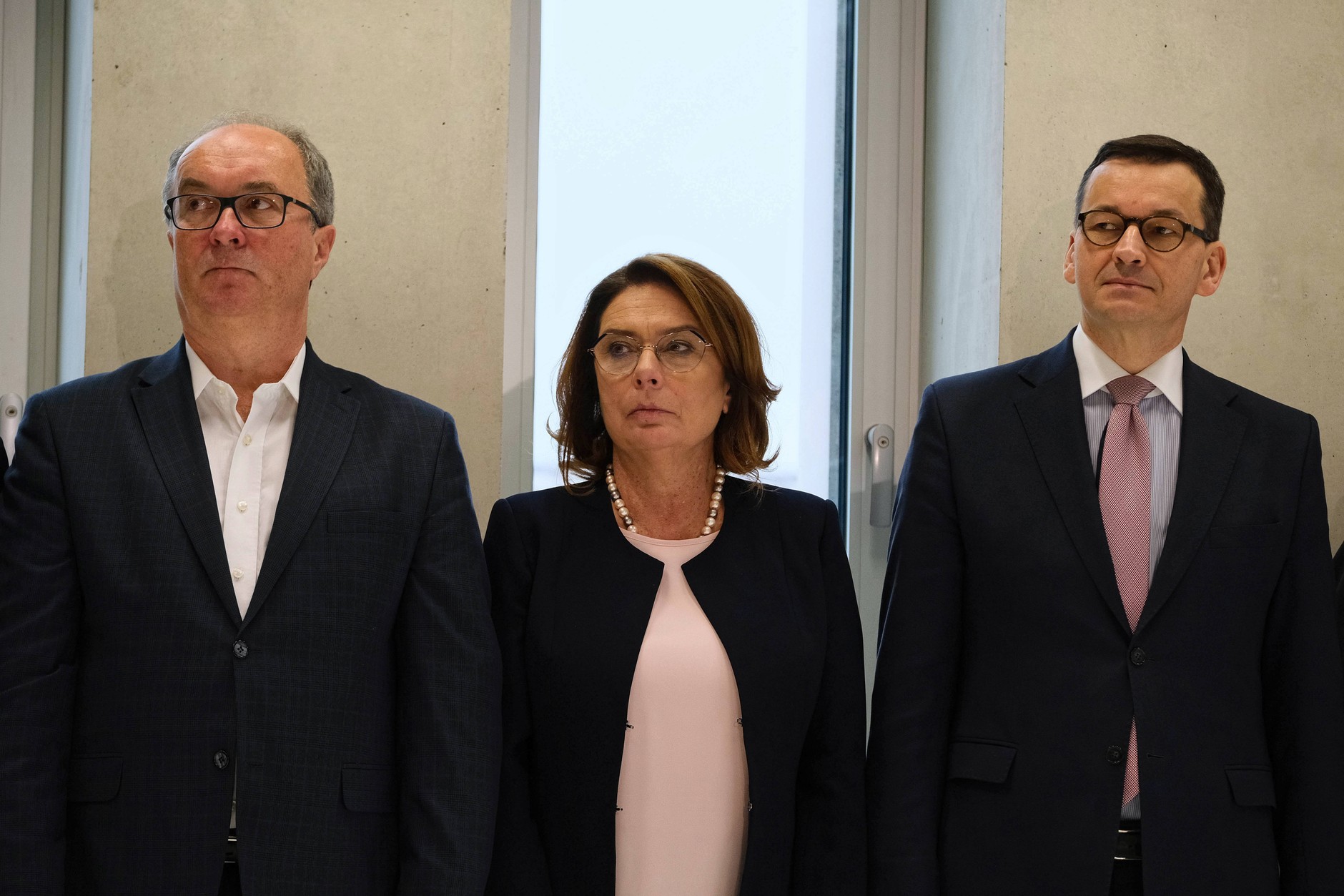 Włodzimierz Czarzasty, Małgorzata Kidawa-Błońska oraz Mateusz Morawiecki w 2020 r.