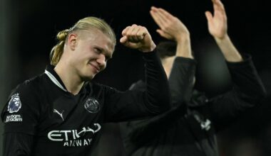 Erling Haaland zdobył sto bramek w Premier League. Manchester City grał z Fulham