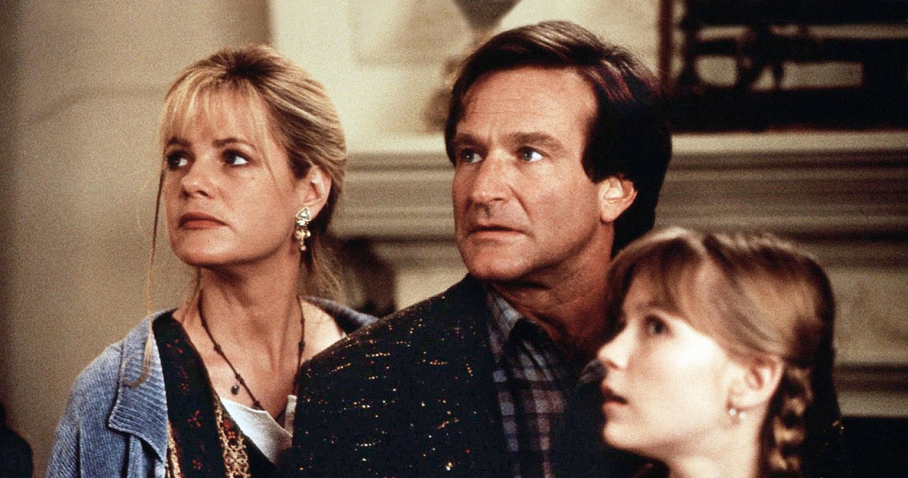 Bonnie Hunt, Robin Williams i Kirstn Dunst w filmie "Jumanji" /AKPA