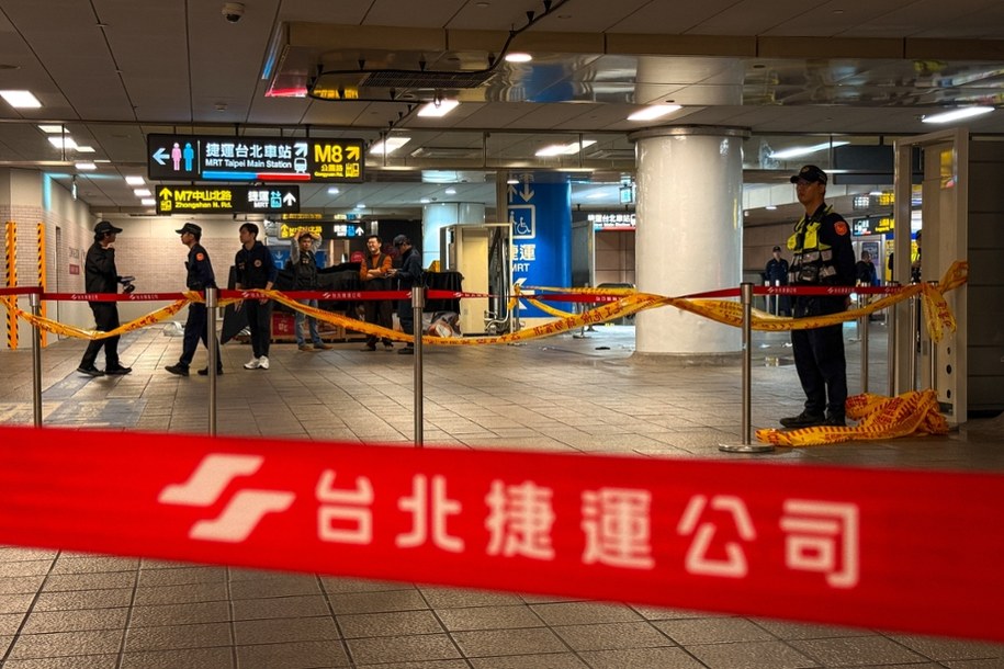 Miejsce ataku w centrum Tajpej /RITCHIE B. TONGO /PAP/EPA