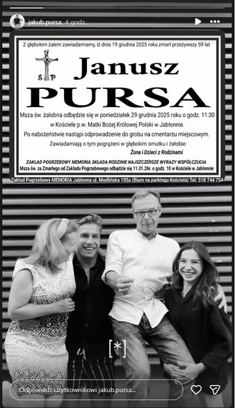 Janusz Pursa Nekrolog