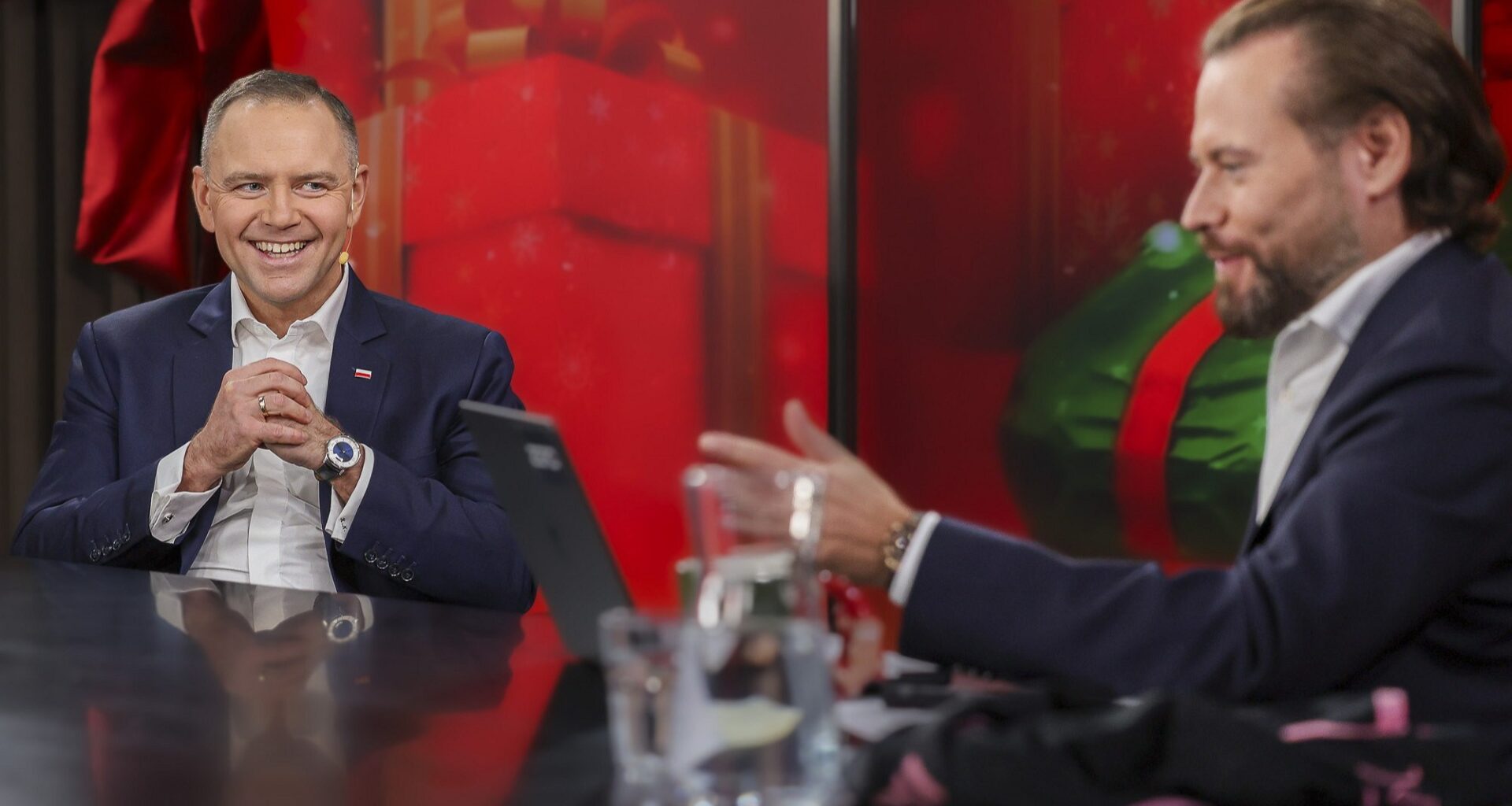 Prezydent Karol Nawrocki i dziennikarz Krzysztof Stanowski