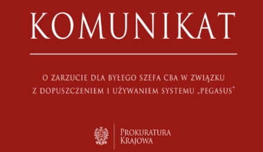 Zarzut niedopełnienia obowiązków dla byłego szefa CBA w związku z dopuszczeniem i używaniem systemu teleinformatycznego „Pegasus” - Prokuratura Krajowa