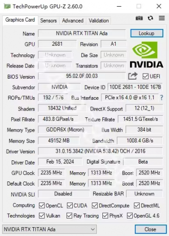 NVIDIA Titan Ada